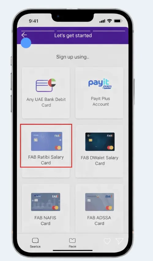Click Ratibi within payit wallet app