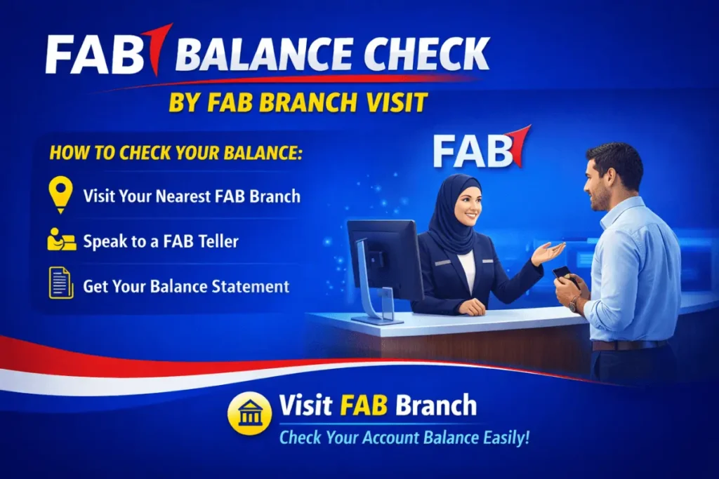 FAB Balance Check by FAB Branch Visit
